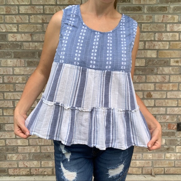 Flowy Boho Linen Top - Picture 1 of 5